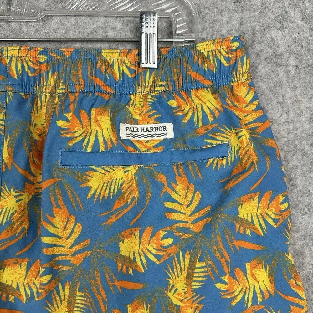 Fair Harbor Anchor Swim Trunks Shorts 2XL Sundrenched Palms Brief Lined Pockets - Picture 5 of 13